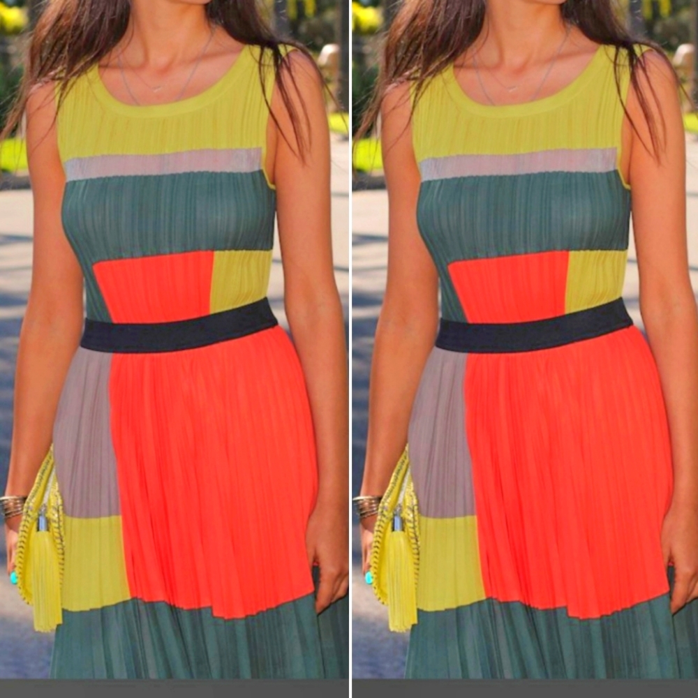 BCBGMaxAzria Beaultiful Pleated Dress